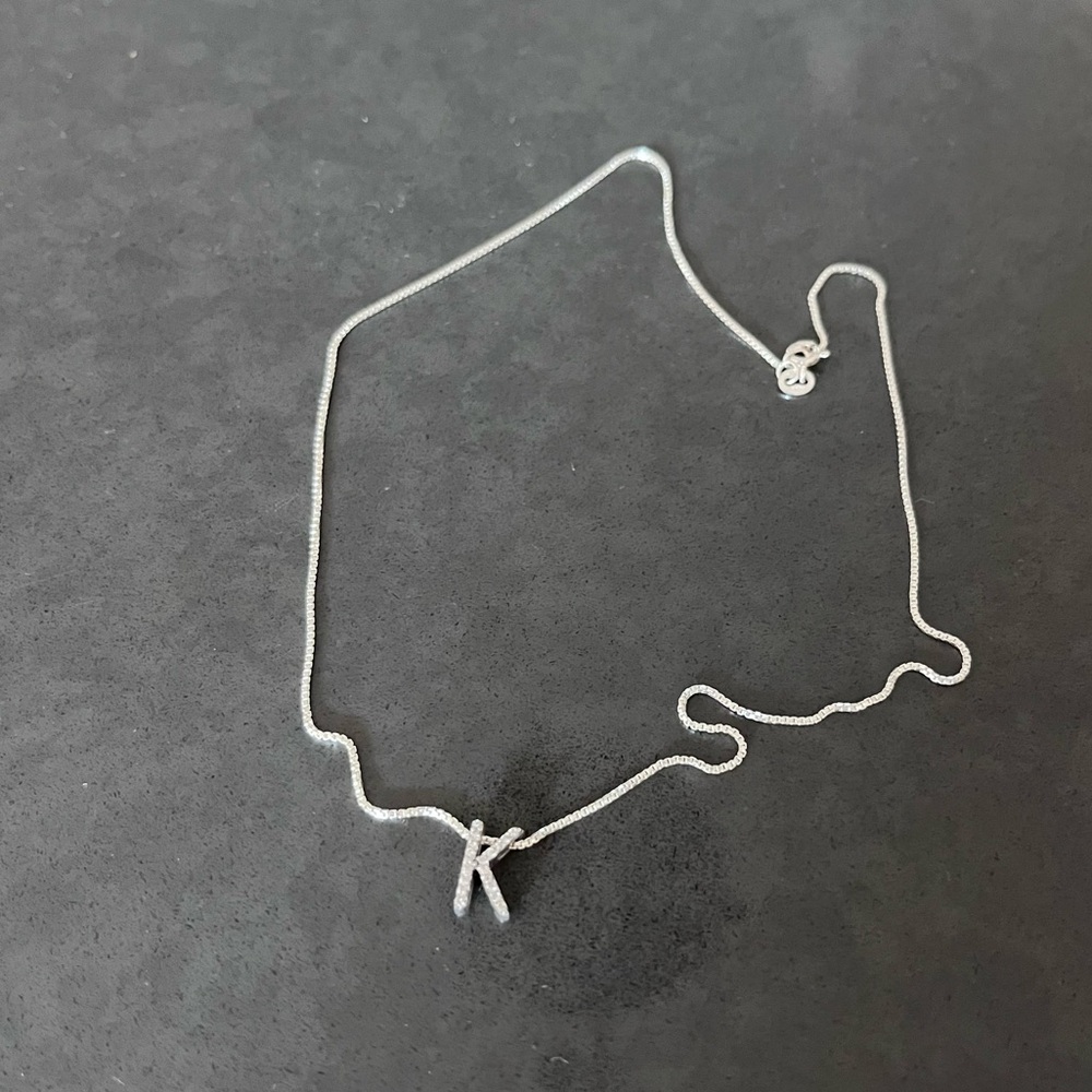 Elegant Silver Initial Necklace